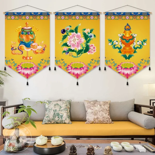 Tibetan Thangka Wall Art Canvas Painting