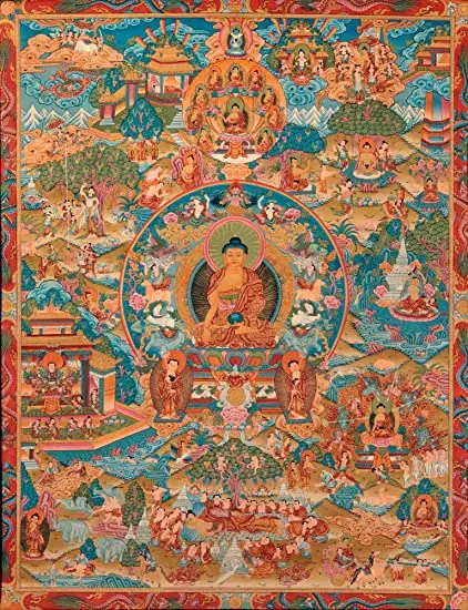 Tibetan Buddhism Thangka Canvas Wall Art