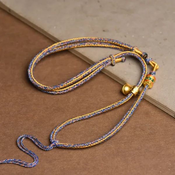 Tibetan Thangka Pendant Rope Necklace