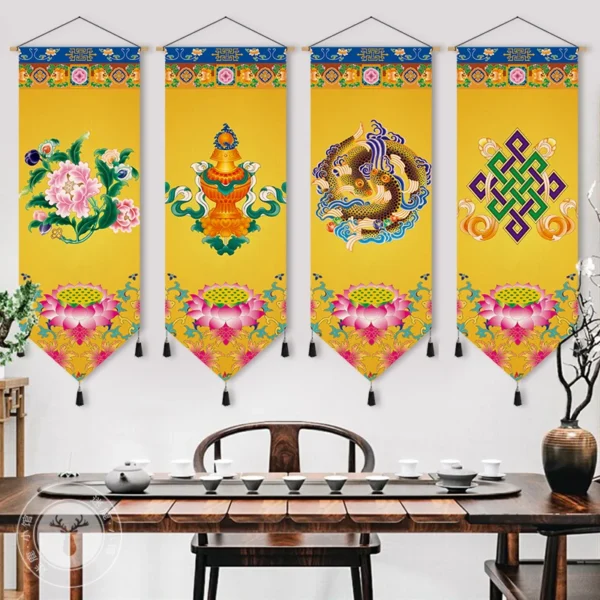 Tibetan Thangka Wall Art Canvas Painting