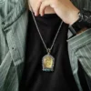 Men's Buddhist Rotating Thangka Pendant Necklace