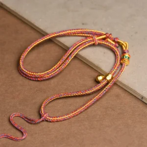 Tibetan Thangka Pendant Rope Necklace