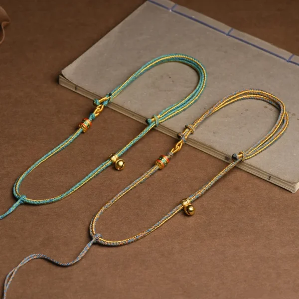 Tibetan Thangka Pendant Rope Necklace