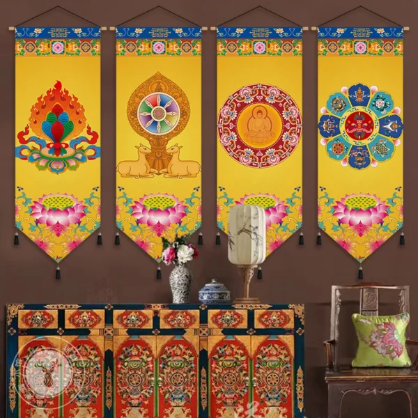 Tibetan Thangka Wall Art Canvas Painting