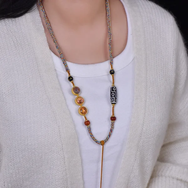 Handmade Tibetan Cotton Rope Necklace Pendant