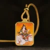 Vintage Tibetan Thangka Prayer Pendant Necklace