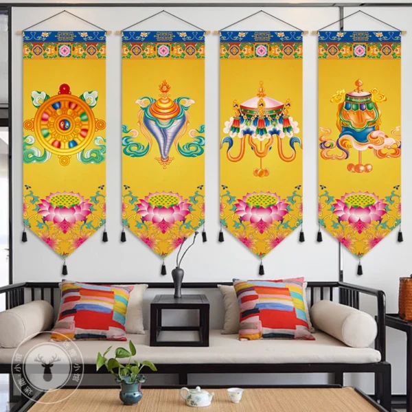Tibetan Thangka Wall Art Canvas Painting