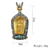 Men's Buddhist Rotating Thangka Pendant Necklace