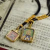 Titanium Steel Tibetan Thangka Talisman Necklace