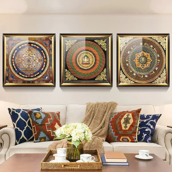 Tibet Thangka Buddha Canvas Wall Art
